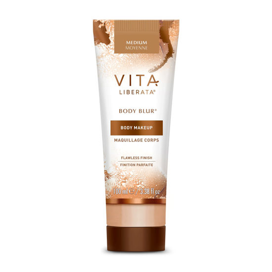 Picture of Vita Liberata Body Blur, Leg and Body Makeup. Skin Perfecting Foundation for Flawless Bronze, Easy Application, Radiant Glow, Evens Skin Tone,  New Packaging