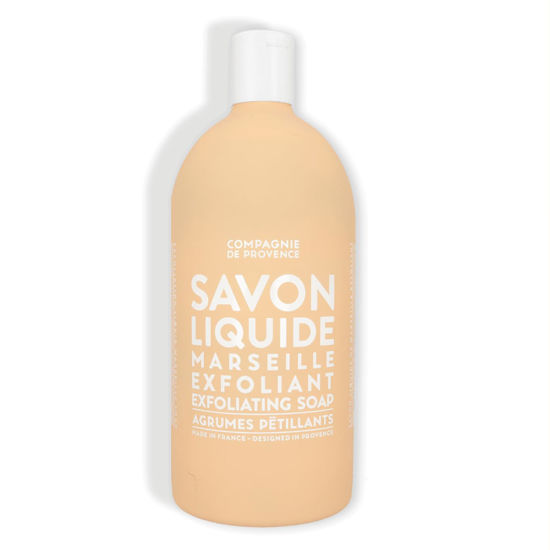 Picture of Compagnie de Provence Savon de Marseille Extra Pure Liquid Soap - Sparkling Citrus Exfoliating - 33.8 Fl Oz Plastic Bottle Refill