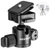 Picture of NEEWER Ball Head with Four Sided Arca Slot Quick Release Plate, 360° Panoramic 180° Tilt, Four 1/4" ARRI Locating Holes, 2 in 1 Upgraded Locking Knob for Camera Camcorder, Max Load13.2lb/6kg, GM12