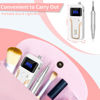 Picture of Portable Nail Drill Professional 35000 RPM, Rechargeable Electric Nail File Machine E File for Acrylic Nails Gel Polishing Removing, Cordless Efile with Bits Kit for Manicure Salon Home, White