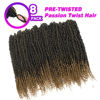 Picture of 8 Packs Passion Twist Hair 24 Inch Pre-twisted Passion Twist Crochet Hair, Pre Looped Crochet Passion Twist Crochet Braids Bohemian Blond Crochet Hair T27