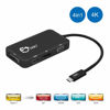 Picture of SIIG USB C to 4K HDMI/DisplayPort/VGA/DVI Multiport Adapter - Thunderbolt 3 Compatible - 4 in 1 for DisplayPort Alt Enabled Devices