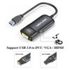 Picture of WAVLINK USB 3.0 to HDMI/DVI/VGA Universal Video Graphics Adapter with Audio Port Supports up to 6 Monitor displays, 2048x1152 External Video Card Adapter Support Windows & Chrome OS