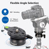 Picture of Koolehaoda Tripod Leveling Base Aluminum Alloy Leveler Adjusting Plate with 3/8" Thread and Bubble Level