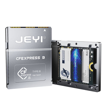 Picture of JEYI CFexpress Type B to NVMe Adapter with Full Aluminium Case, Compatible with D500, D850, D6, Z6, Z7, Z6H, Z7H, Z8, Z9, 1DX MARK3, EOS R5, EOS R5C, EOS R3, S1, S1R, GH6, XH2S, XH2