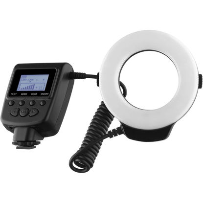 Picture of Digital Nc 48 Macro LED Ring Light & Ring Flash with LCD Display Compatible with Nikon, Canon, Sony, Panasonic, Leica, Fujifilm, Pentax & Olympus DSLR's