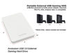 Picture of Avolusion Z1-S 1TB USB 3.0 Portable External Gaming Hard Drive - White (for PS4, Pre-Formatted) - 2 Year Warranty