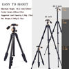 Picture of YoTilon Tripod for Camera,Lightweight Travel Camera Tripod with Handle,Camera Tripod Stand for DSLR,1/4 Plate for Canon Nikon Sony,Best Choice for Travel and Work to Take Vlogging Or Photos