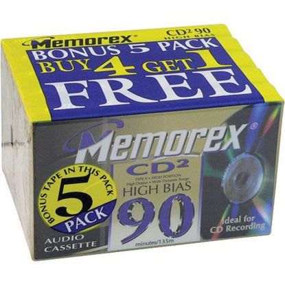 Picture of Memorex CD2 High Bias 90 Minute Audio Tape (5-Pack)