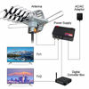 Picture of MATIS Outdoor Digital Amplified HD TV Antenna 150 Mile Range - Newest TV Antennas with mounting Pole & 33 ft RG6 Coax Cable Support 2 TVs,UHF VHF 1080P 4K and All TVs,360 Degree Rotation