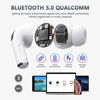 Picture of Wireless Headphones Bluetooth Earbuds with Charging Case Noise Cancelling 3D Stereo Headphones Built in Mic in Ear Ear Buds Pop-ups Headphones for iPhone/Andriod/Apple AirPods Pro (White)