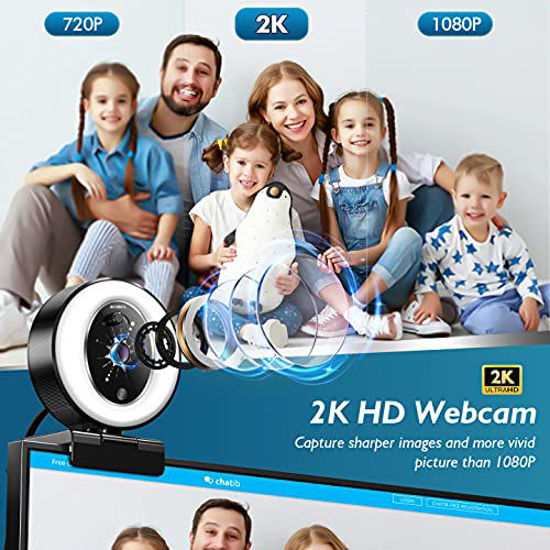 LIVE 2K HD Ring Light Webcam with Tripod