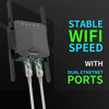 Picture of WiFi Extender 2022 Newest Generation WiFi Repeater Wireless Signal Booster Long Range Internet Booster 4 Fast Antennas WiFi Range Extender Amplifier WiFi Booster with Dual Ethernet Port