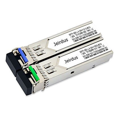 Picture of for Juniper SFP-GE10KT13R15 and SFP-GE10KT15R13 1.25G SFP Module BIDI WDM Transceiver 10-20KM Simplex LC 1310/1550nm (1Pair)