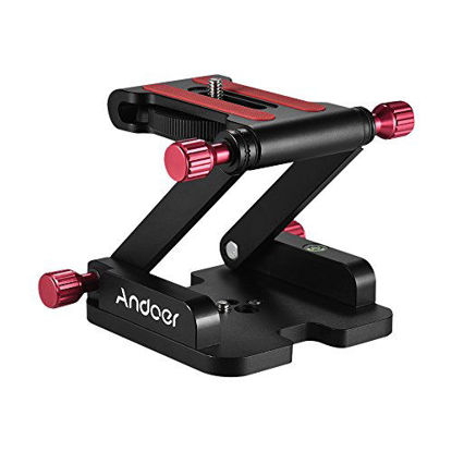 Picture of Andoer Z Type Tilt Head Tripod Ball Aluminum Alloy Camera Bracket with 1/4 Inch Screw Folding Quick Release Plate Stand Holder for Canon Nikon Sony DSLR Camcorder Tripod Slider Rail Stabilizer (Type1)