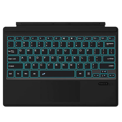 Picture of Bluetooth Wireless Keyboard 5.0 Compatible with Surface Pro 7/7+/6/5/4 with 7 Colors Backlight Tablet Keyboards, KB02026