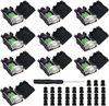 Picture of YIOVVOM DB9 Breakout Connector to Wiring Terminal RS232 D-SUB Male Serial Adapters Port Breakout Board Solder-Free Module with case(10 PCS Male Adapter White)