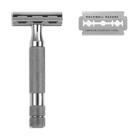 Picture of ROCKWELL RAZORS 2C Razor with 5 Blades, 6 Piece Set, Gunmetal Chrome