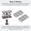 Picture of ROCKWELL RAZORS 2C Razor with 5 Blades, 6 Piece Set, White Chrome | 2 Adjustable Shave Settings = TWO razors for the cost of ONE