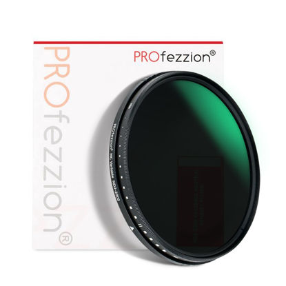 Picture of PROfezzion 55mm Variable ND Filter, ND2-ND2000 [1 to 11 f-Stop] ND Filter for Nikon Z30 D5600 D3500 D7500 w/ 18-55mm Kit Lens/Sony A7II A7III w/ 28-70mm Kit Lens/Other Lenses with 55mm Filter Thread