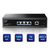 Picture of Aumox 5 Port Gigabit PoE Switch, 4 Port PoE 78W, Gigabit Ethernet Unmanaged Network Switch, Sturdy Metal Housing, Plug and Play, Traffic Optimization (SG305P)