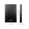 Picture of External Hard Drive 2TB - 2.5" USB 3.0 Ultra Slim Metal Design Portable HDD for Mac, PC, Laptop, Computer, Smart TV -Black