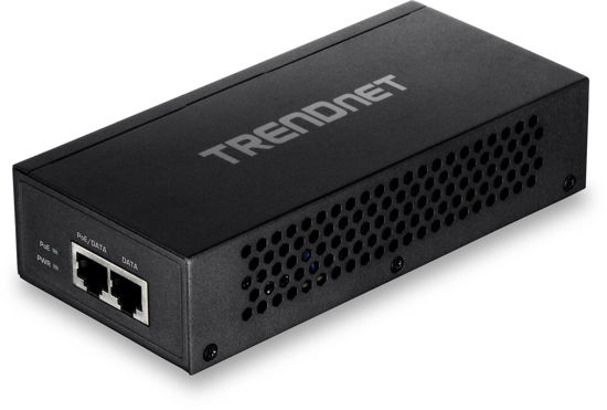 Picture of TRENDnet Gigabit Ultra PoE+ Injector, Supplies PoE (15.4W), PoE+(30W) Or Ultra PoE(60W), Network A PoE Device Up To 100m(328 ft), Supports IEEE 802.3af,802.at,Ultra PoE, Plug & Play, Black, TPE-117GI