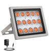 Picture of LONNKY IR Illuminator 90 Degree Wide Angle,165ft/50m Long Range,15-LEDs 850nm Infrared Flood Light for Security Camera, Waterproof, Auto ON/Off, Metal Housing,