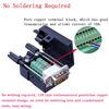 Picture of ANMBEST 10PCS DB9 Male Breakout Connector,DB9 Solderless RS232 D-SUB Serial to 9-pin Port Terminal Adapter Connector Breakout Board with Case Long Bolts Tail Pipe