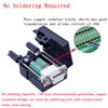 Picture of ANMBEST 10PCS DB9 Female Breakout Connector,DB9 Solderless RS232 D-SUB Serial to 9-pin Port Terminal Adapter Connector Breakout Board with Case Long Bolts Tail Pipe