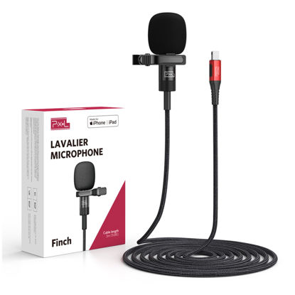 Picture of Mini Lavalier Microphone for iPhone iPad (Apple MFi-Certified), Lightning Mini Lapel Mic for YouTube TikTok Video Recording Vlogging Live Streaming (9.8ft)