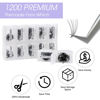 Picture of 1200 Fans Lash Extension Premade Fans Eyelash Extensions 9-20mm Mixed 8D Eyelash Extension C/D Curl Pointed Base Volume Lash Extensions Handmade Soft Pre Made Fans Lash Extensions(1200PCS-8D-0.07-D, 9-20mm mixed tray)