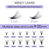 Picture of Premade Fans Eyelash Extensions 1200PCS Eyelash Extension 16D Volume Lash Extension Loose Promade Fans C/D Curl Mixed Length 9-20mm Pointed Base Pre Made Lashes(1200PCS-16D-0.07-C, 9-20mm mixed)