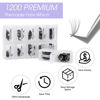 Picture of Premade Fans Eyelash Extensions 1200PCS Eyelash Extension 10D Volume Lash Extension Loose Promade Fans C/D Curl Mixed Length 9-20mm Pointed Base Pre Made Lashes(1200PCS-10D-0.07-C, 9-20mm mixed)