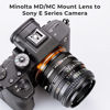 Picture of K&F Concept Lens Mount Adapter MD-NEX IV Manual Focus Compatible with Minolta Rokkor (SR/MD/MC) Lens and Sony E Mount Camera Body