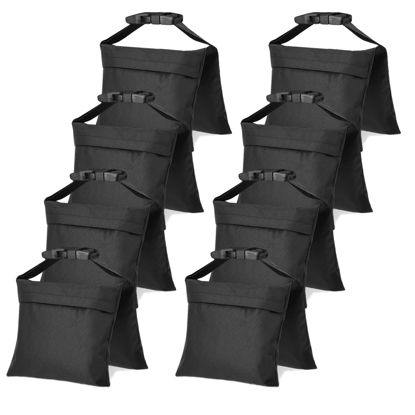 Picture of 8 Packs Sandbags, Heavy Duty Sand Bags, Sand Bags Heavy Duty with Buckle Straps for Support Light Stand