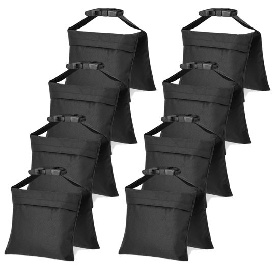 Picture of 8 Packs Sandbags, Heavy Duty Sand Bags, Sand Bags Heavy Duty with Buckle Straps for Support Light Stand