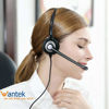 Picture of Wantek Wired Telephone Headset Dual Ear with 2.5mm Jack, Noise Cancelling Mic, Quick Disconnect, Work for Cordless Phones AT&T ML17929 TL86103 Panasonic KX-DT543 KX-T7730 Vtech RCA Cisco (602QJ25)