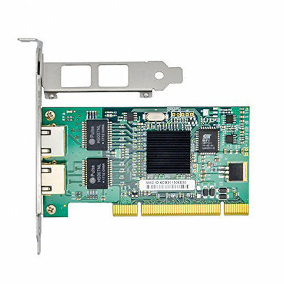 Picture of Jeirdus with Intel Chipset 82546 Dual Port Gigabit 8492MT PCI Server Network Card 1000M RJ45 NIC Ethernet Desktop Adapter