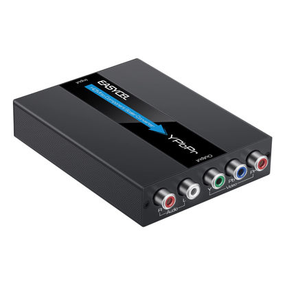 Picture of EASYCEL HDMI to Component Converter with Scaler Function, Aluminum 1080P HDMI to YPbPr, HDMI to RGB 5RCA Scaler Converter, HDMI Input to Component YPbPr Output Converter