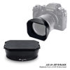 Picture of JJC Metal Square Lens Hood for Fujifilm Fuji Fujinon XF 18mm f/1.4 R LM WR Lens Replaces Fujifilm LH-XF18 Lens Hood with a Hood Cap on Camera X-T4 X-T3 X-S10 X-T30 X-T20