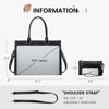 Picture of LOVEVOOK Laptop Bag for Women, 15.6 inch Laptop Tote Work Bags with USB Charging Port, Vintage Leather Computer Bag