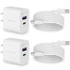 Picture of Xmogo 2 Pack Tablet Charger for iPad, iPad Pro, iPad Air, iPad Mini 2021 and More USB C Tablets, iPhone, Samsung, Google Pixel, and 3A 6.6ft/2m USB C Cable