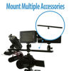 Picture of 16 Inch Cold Shoe Extension Bracket - Dual Sided Camera Flash Mount with D-Flashner Adapter by Cam Caddie - Black