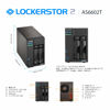 Picture of Asustor AS6602T | Lockerstor 2 | Network Attached Storage | 2.0GHz Quad-Core, Two 2.5GbE Port, Three 3.2USB Port, 4GB RAM DDR4, HDMI2.0a Output (2 Bay Diskless NAS)