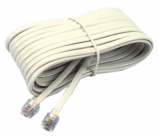 Picture of Softalk 48106 Phone Line Cord 7-Feet Ivory Landline Telephone Accessory