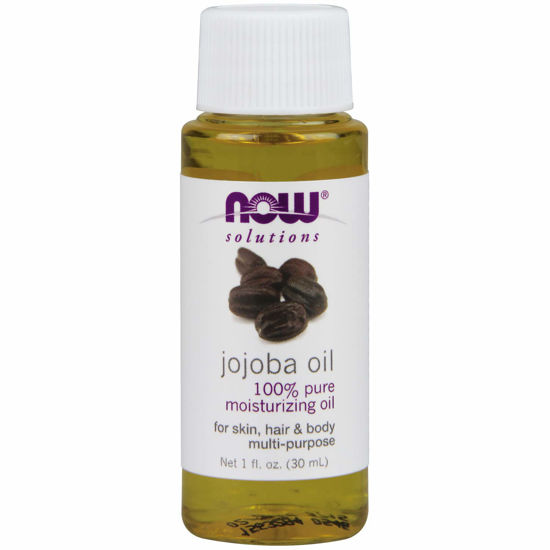 Picture of NOW Solutions, Jojoba Oil, 100% Pure Moisturizing, Multi-Purpose Oil for Face, Hair and Body, 1-Ounce