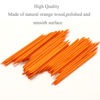 Picture of Borogo 100 Pcs Orange Wood Nail Sticks Double Sided Multi Functional Cuticle Pusher Manicure Pedicure Tool for Manicure Pedicure Orange