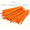 Picture of Borogo 100 Pcs Orange Wood Nail Sticks Double Sided Multi Functional Cuticle Pusher Manicure Pedicure Tool for Manicure Pedicure Orange