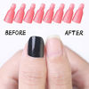 Picture of HiMo 10PC Plastic Acrylic Nail Art Soak Off Cap Clip UV Gel Polish Remover Wrap Tool (Pink)